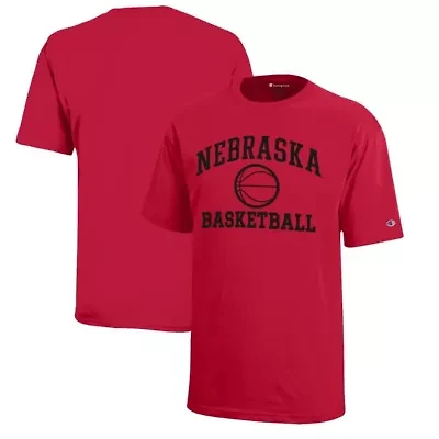 NCAA Nebraska Huskers Icon Logo Basketball T-Shirt