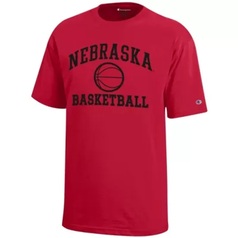 NCAA Nebraska Huskers Icon Logo Basketball T-Shirt