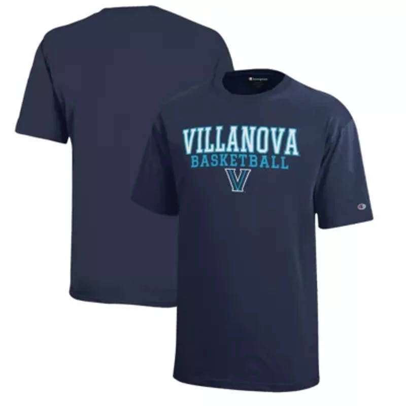 NCAA Villanova Wildcats Stacked Logo Basketball T-Shirt