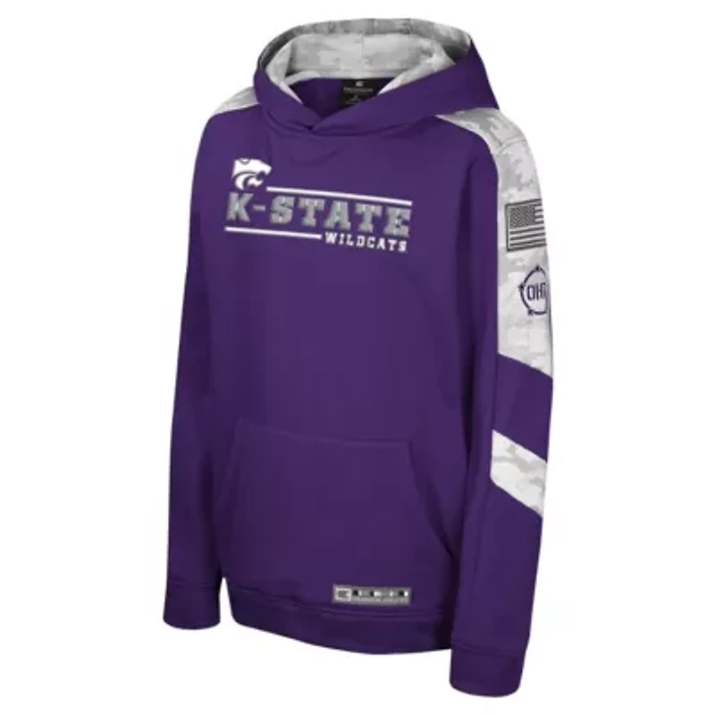 NCAA Kansas State Wildcats OHT Military Appreciation Cyclone Digital Pullover Hoodie
