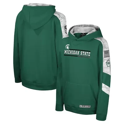 NCAA Michigan State Spartans OHT Military Appreciation Cyclone Digital Pullover Hoodie