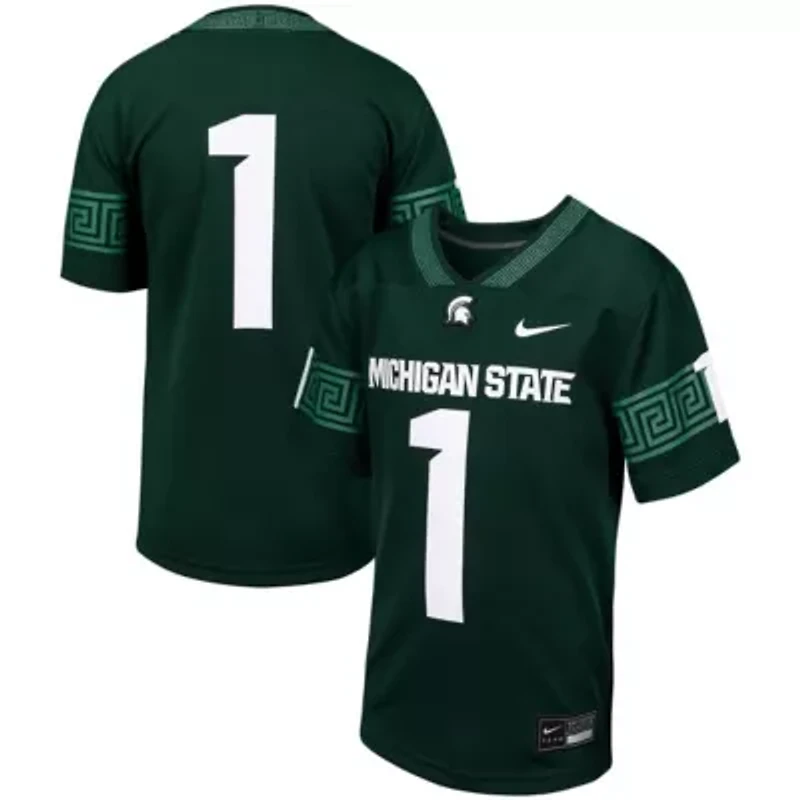 NCAA Nike # Michigan State Spartans Football Game Jersey