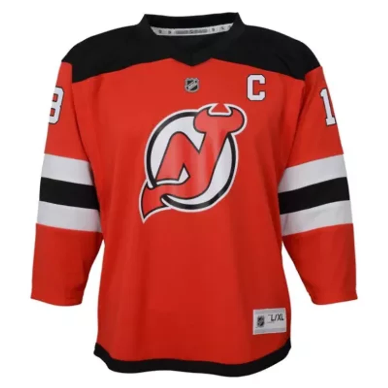 NHL Nico Hischier New Jersey Devils Captain Patch Home Replica Player