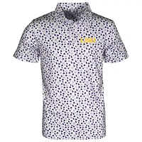 NCAA LSU Tigers Earnest Allover Print Polo