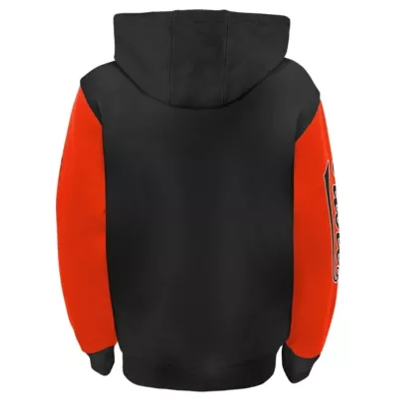 MLB Fanatics Orange/Black Baltimore Orioles card Full-Zip Hoodie Jacket