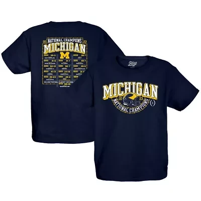 NCAA Michigan Wolverines Football Playoff 2023 National s Dust Schedule T-Shirt