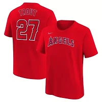 MLB Nike Mike Trout Los Angeles Angels Home Player Name & Number T-Shirt