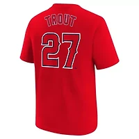 MLB Nike Mike Trout Los Angeles Angels Home Player Name & Number T-Shirt