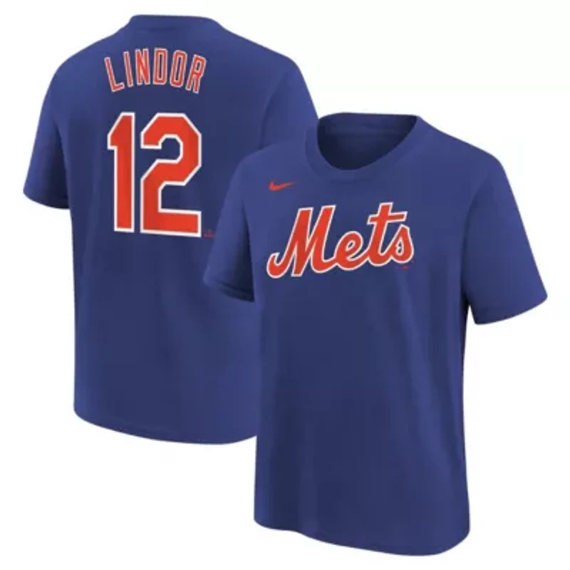 MLB Nike Francisco Lindor New York Mets Home Player Name & Number T-Shirt
