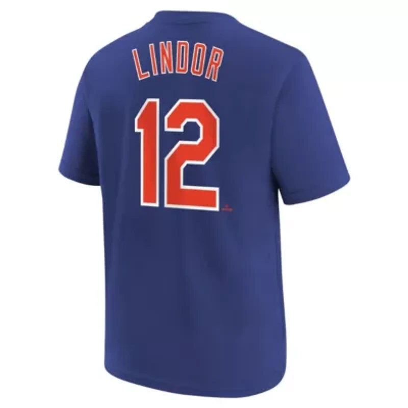 MLB Nike Francisco Lindor New York Mets Home Player Name & Number T-Shirt