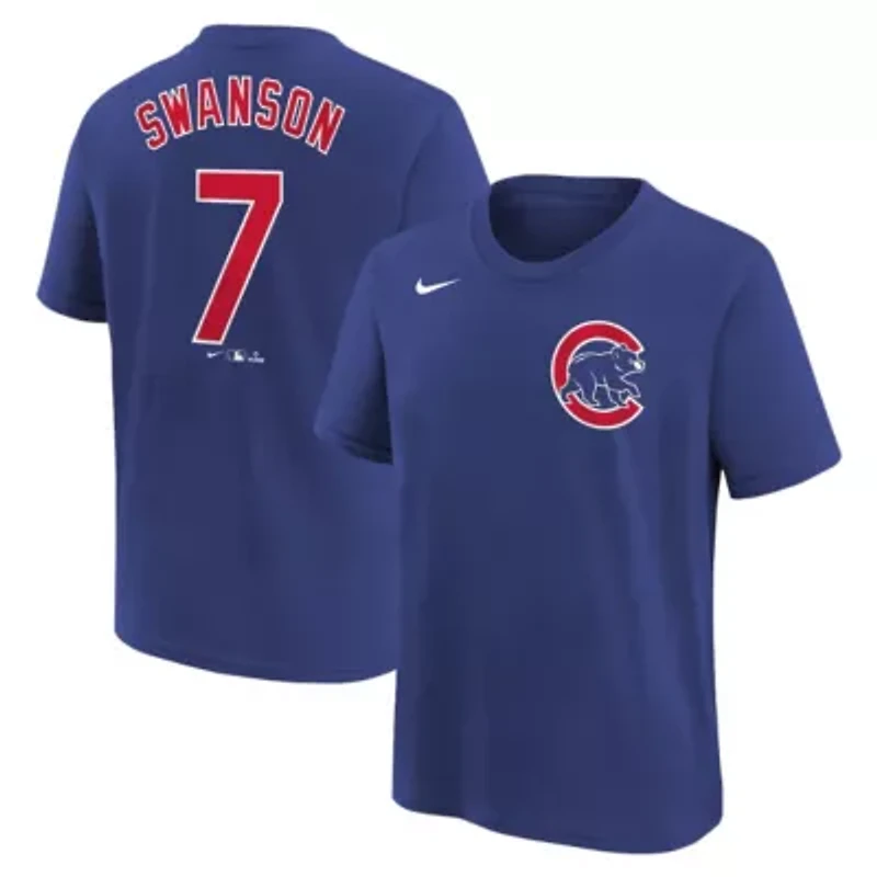 MLB Nike Dansby Swanson Chicago Cubs Home Player Name & Number T-Shirt