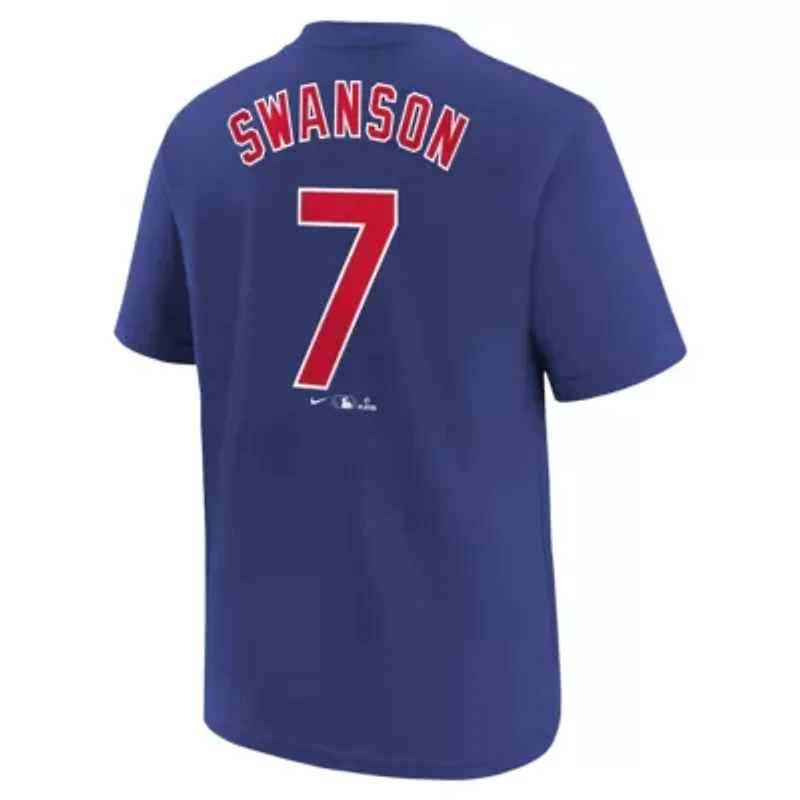 MLB Nike Dansby Swanson Chicago Cubs Home Player Name & Number T-Shirt