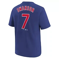 MLB Nike Dansby Swanson Chicago Cubs Home Player Name & Number T-Shirt
