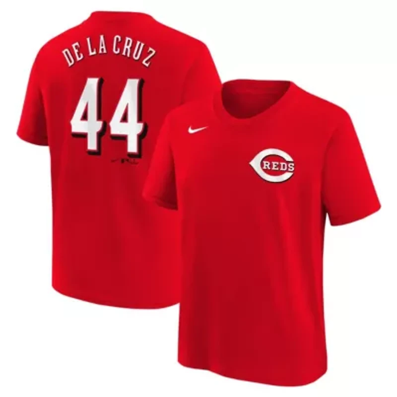 MLB Nike Elly De La Cruz Cincinnati Reds Home Player Name & Number T-Shirt