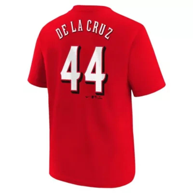 MLB Nike Elly De La Cruz Cincinnati Reds Home Player Name & Number T-Shirt