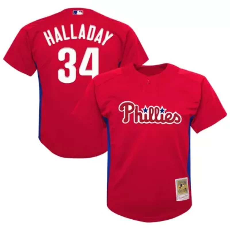 MLB Preschool Roy Halladay Philadelphia Phillies Cooperstown Collection Mesh Batting Practice Jersey