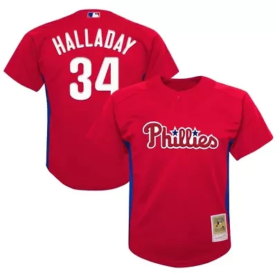 MLB Preschool Roy Halladay Philadelphia Phillies Cooperstown Collection Mesh Batting Practice Jersey