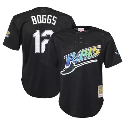 MLB Wade Boggs Tampa Bay Rays Cooperstown Collection Mesh Batting Practice Jersey