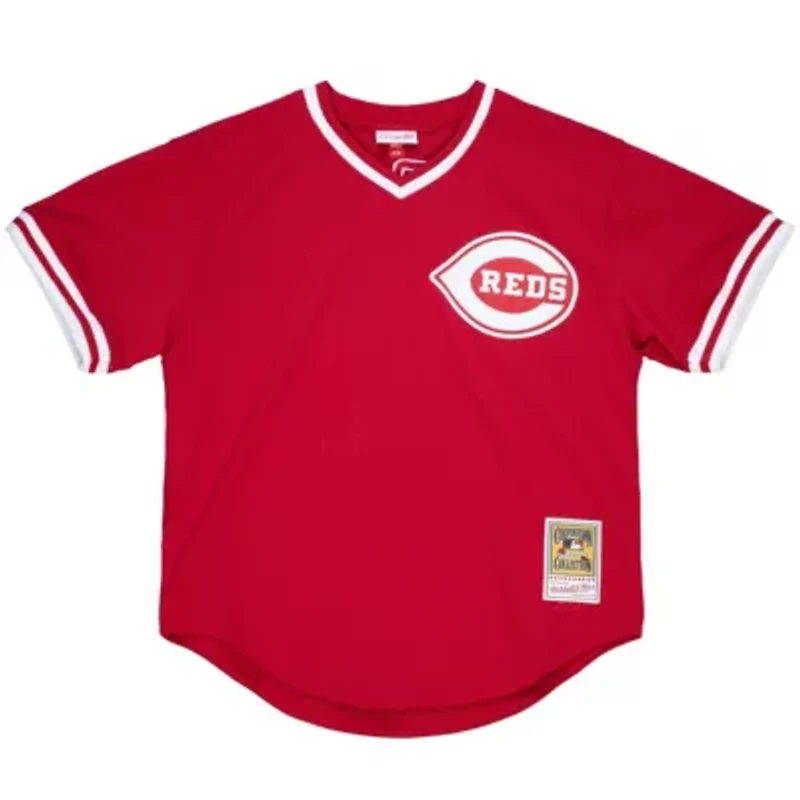 MLB Barry Larkin Cincinnati Reds Cooperstown Collection Mesh Batting Practice Jersey