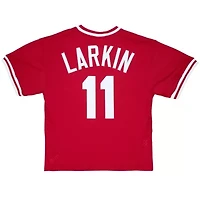 MLB Barry Larkin Cincinnati Reds Cooperstown Collection Mesh Batting Practice Jersey