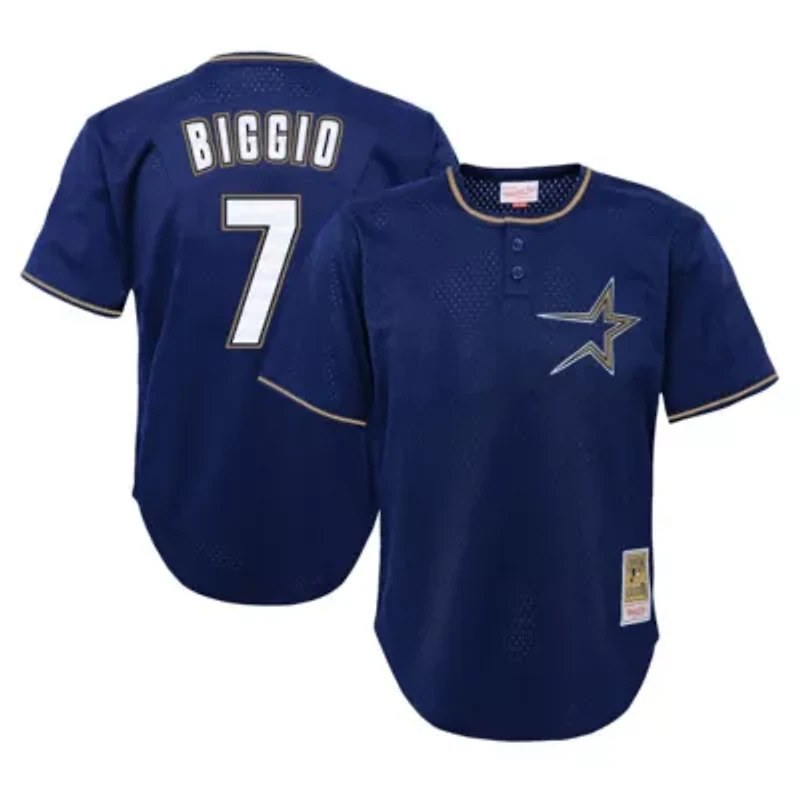 MLB Craig Biggio Houston Astros Cooperstown Collection Mesh Batting Practice Jersey
