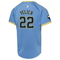 MLB Nike Christian Yelich Powder Milwaukee Brewers City Connect Limited Player Jersey