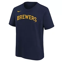 MLB Nike Jackson Chourio Milwaukee Brewers Name & Number T-Shirt