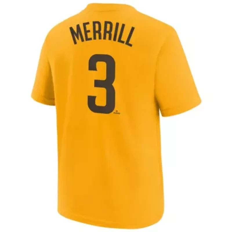 MLB Nike Jackson Merrill San Diego Padres Player Name & Number T-Shirt