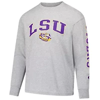 NCAA LSU Tigers Distressed Arch Over Logo Long Sleeve T-Shirt