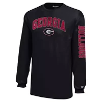 NCAA Georgia Bulldogs Distressed Arch Over Logo Long Sleeve T-Shirt