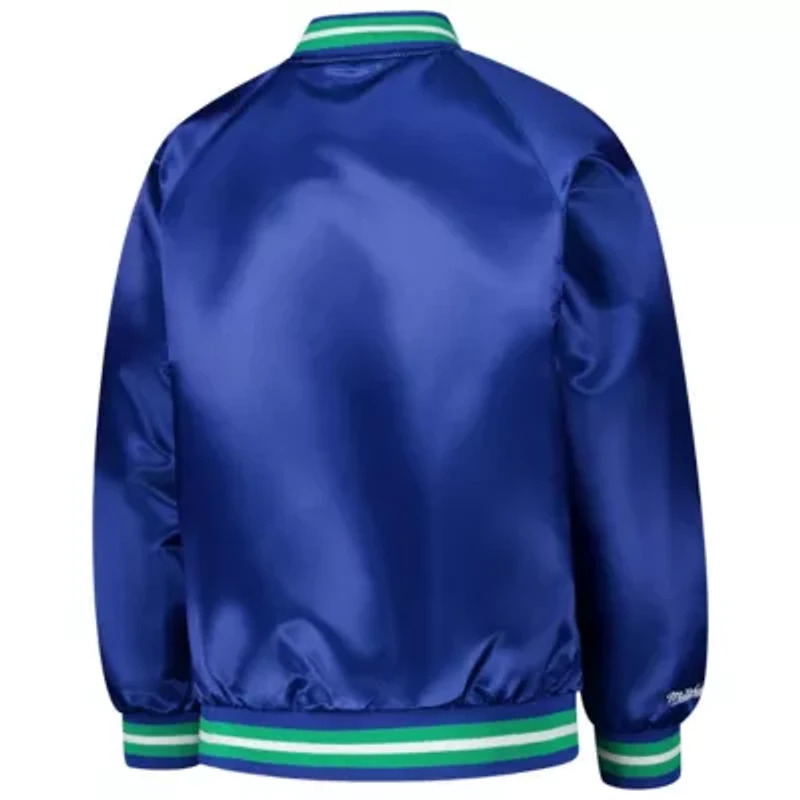 NBA Minnesota Timberwolves Hardwood Classics Satin Raglan Full-Snap Jacket