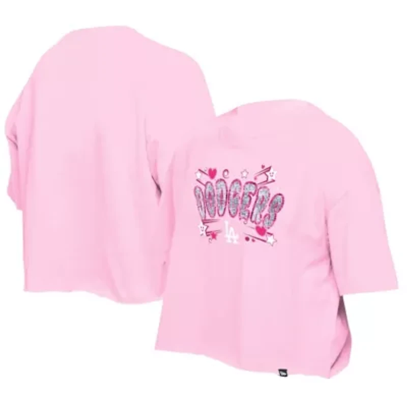MLB Girls Light Los Angeles Dodgers Flip Sequin Team T-Shirt