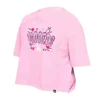 MLB Girls Light Los Angeles Dodgers Flip Sequin Team T-Shirt