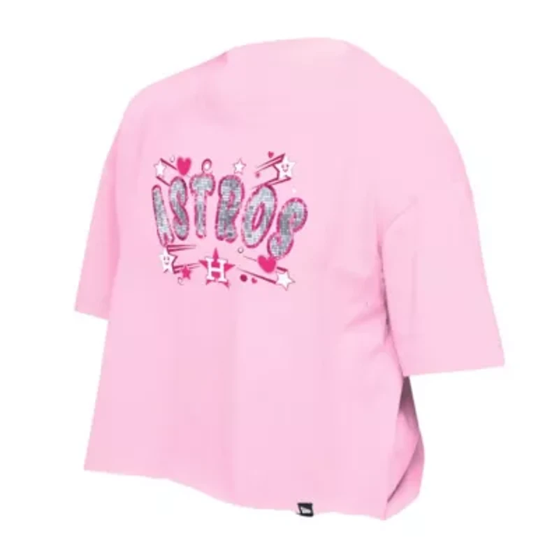 MLB Girls Light Houston Astros Flip Sequin Team T-Shirt