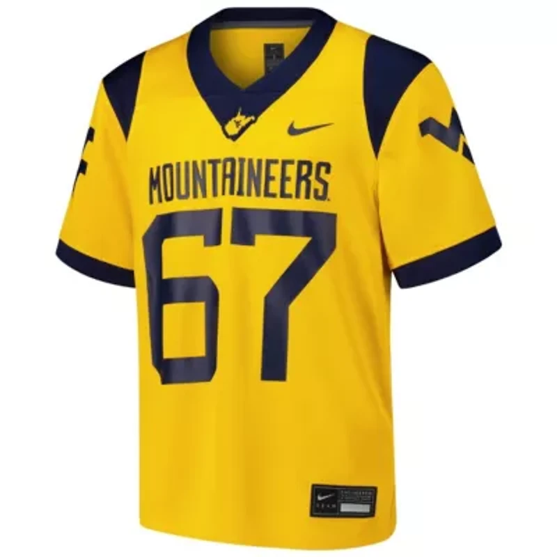 NCAA Nike #67 West Virginia Mountaineers Alternate Game Jersey