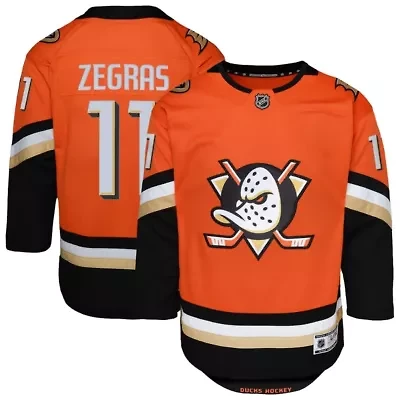 NHL Trevor Zegras Anaheim Ducks Premier Player Jersey