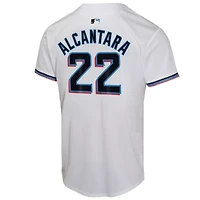 MLB Nike Sandy Alcantara Miami Marlins Home Game Player Jersey