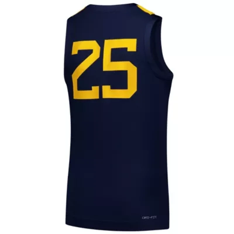 NCAA Nike #25 West Virginia Mountaineers Replica Basketball Jersey
