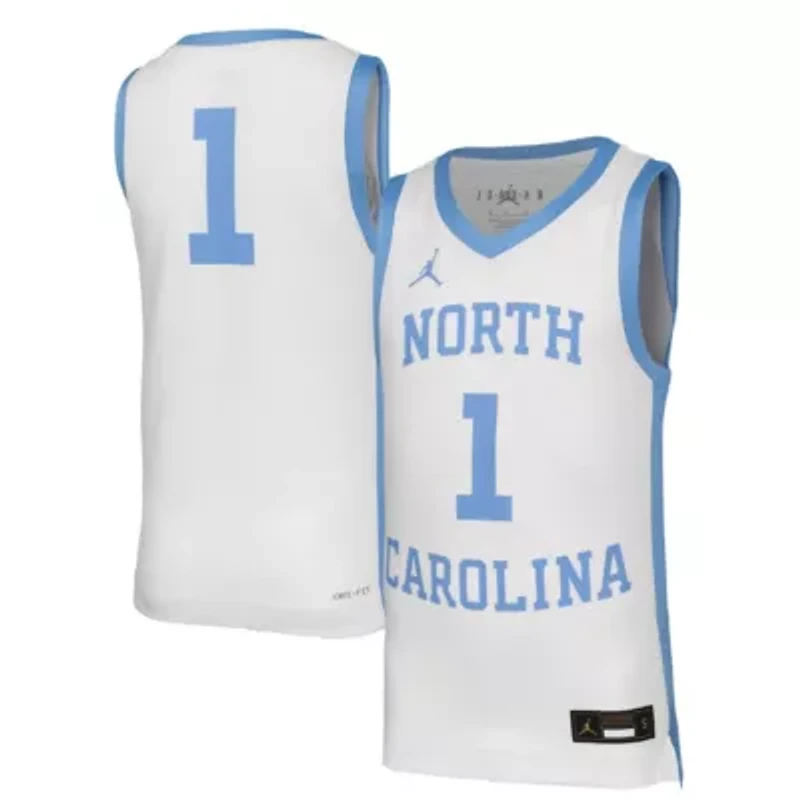 NCAA Nike #1 North Carolina Tar Heels Retro Replica Basketball Jersey