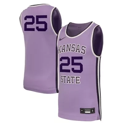 NCAA Nike #25 Kansas State Wildcats Retro Replica Basketball Jersey