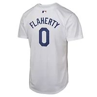 MLB Nike Jack Flaherty Los Angeles Dodgers 2024 World Series Patch Home Game Player Jersey