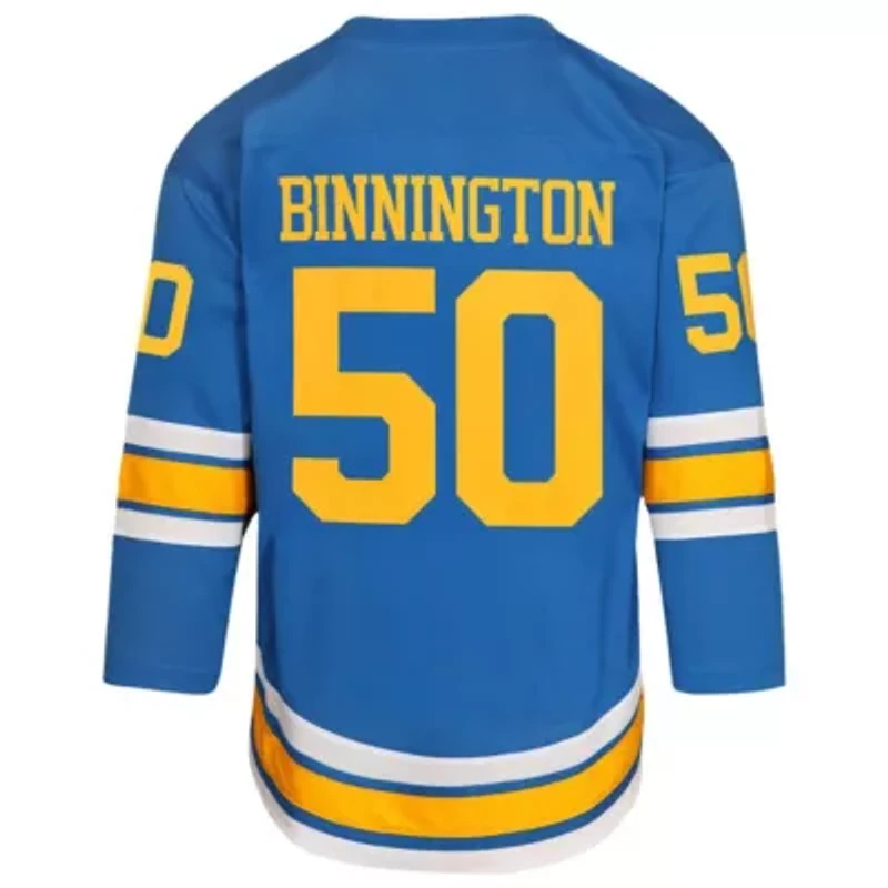 NHL Jordan Binnington St. Louis Blues Home Replica Player Jersey