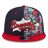 MLB Navy/Red Atlanta Braves 2025 MLB Diamond Hero Edition 9FIFTY Snapback Hat