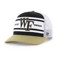 NCAA Black/Gold Wake Forest Demon Deacons Super Stripe Hitch Adjustable Trucker Hat