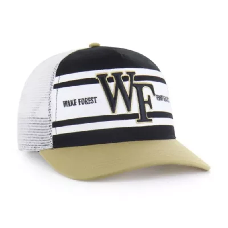 NCAA Black/Gold Wake Forest Demon Deacons Super Stripe Hitch Adjustable Trucker Hat