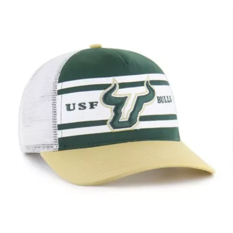 NCAA Green/Gold South Florida Bulls Super Stripe Hitch Adjustable Trucker Hat