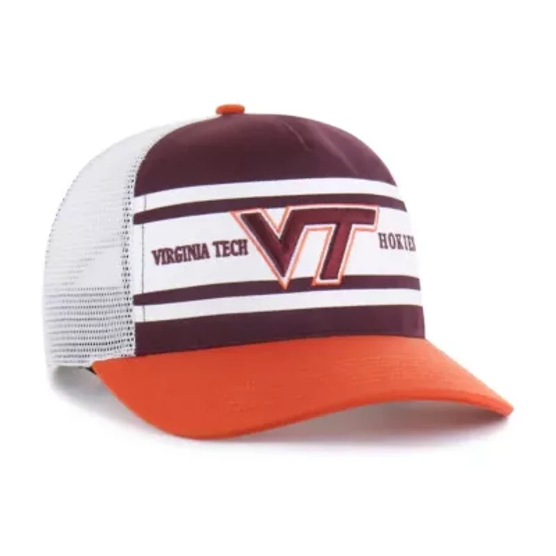 NCAA Maroon/Orange Virginia Tech Hokies Super Stripe Hitch Adjustable Trucker Hat
