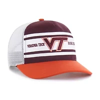 NCAA Maroon/Orange Virginia Tech Hokies Super Stripe Hitch Adjustable Trucker Hat