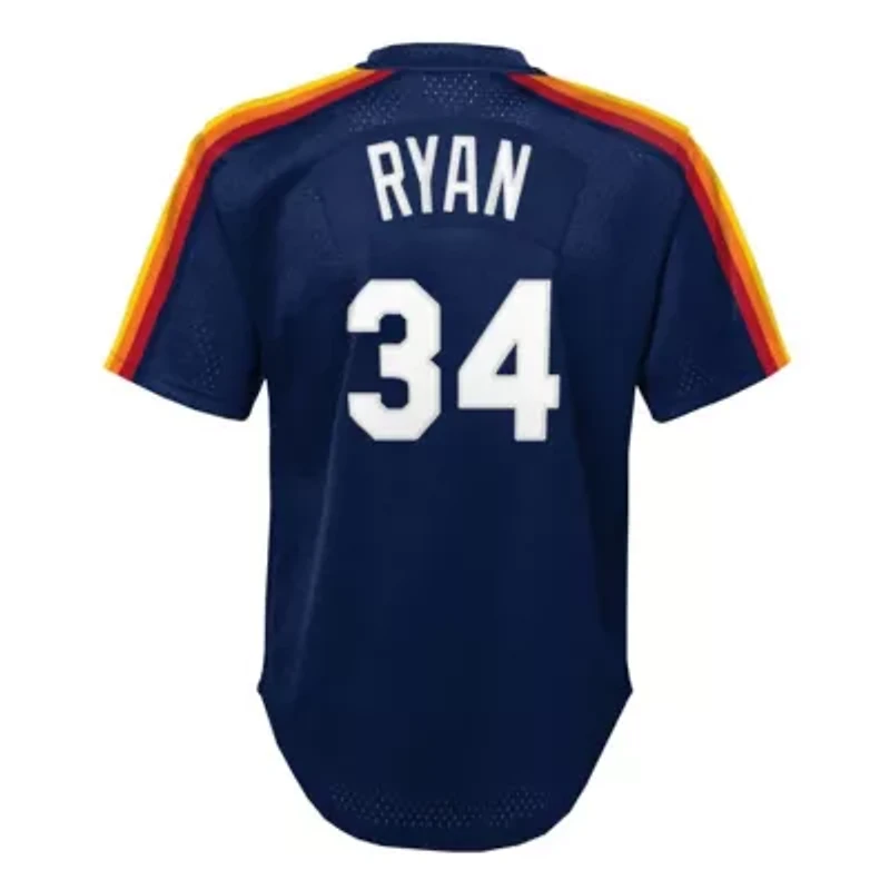 MLB Nolan Ryan Houston Astros Throwback Mesh Batting Practice Jersey