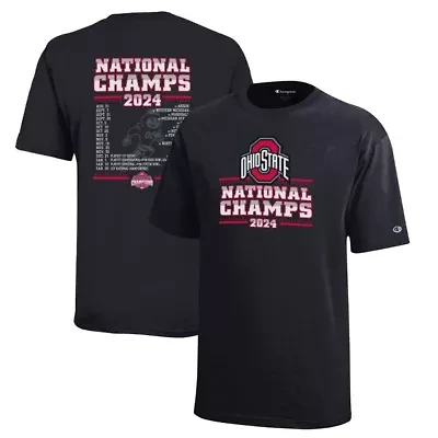 NCAA Ohio State Buckeyes Football Playoff 2024 National s Schedule T-Shirt